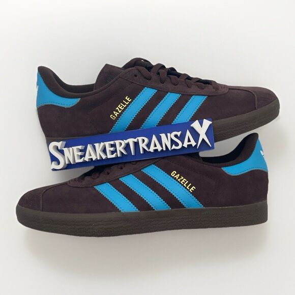 New Adidas Gazelle Shadow Brown Sky Rush Size U.S Men’s 8.5 JH5392 - Picture 1 of 5